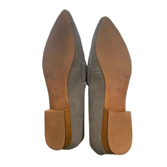 Jeffrey Campbell Belanger Gray Taupe Suede Loafer Leather Women's Size 10 - Picture 8 of 8